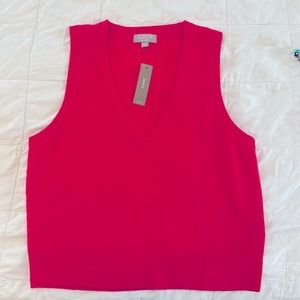 Pink cashmere J.Crew vest with tags - super soft